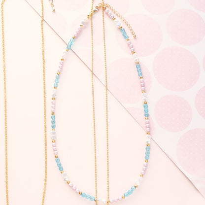 Material list No.ER0418Kiwa crystals3 types of heart motif necklaces
