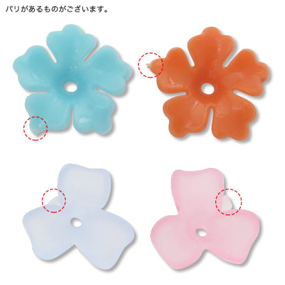 アクリル ドイツ製 花19　クリアプラム