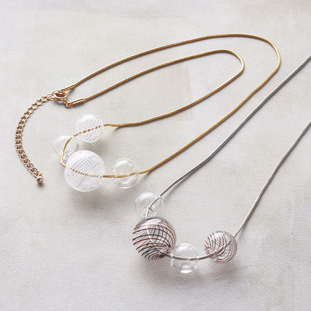 Glass ball (made of acrylic glass) 2 holes clear