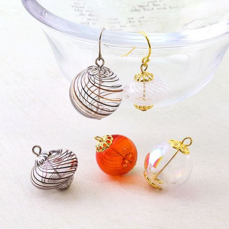 Glass ball (made of acrylic glass) 2 holes clear
