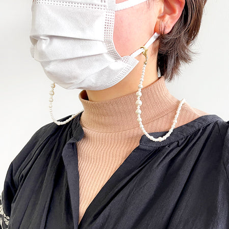 Metal fittings set for mask strap &amp; neck gold