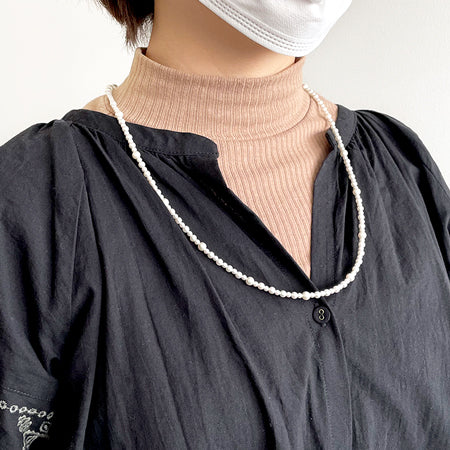Metal fittings set for mask strap &amp; neck gold