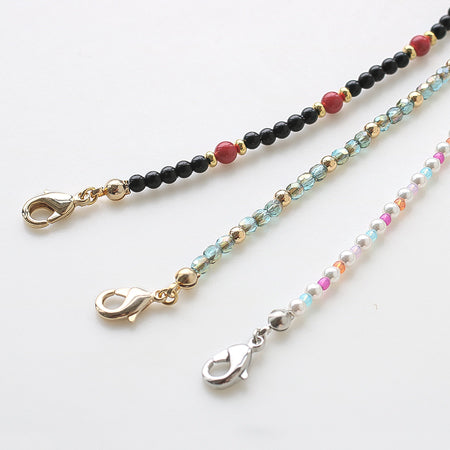 Metal fittings set for mask strap &amp; neck gold