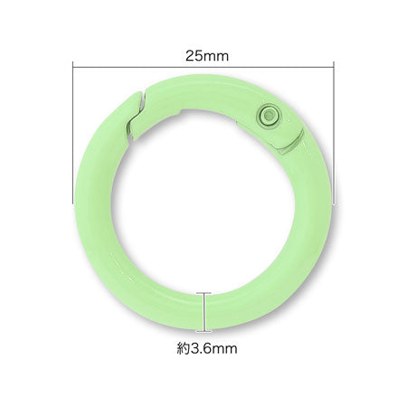Carabiner round wire painted yellow