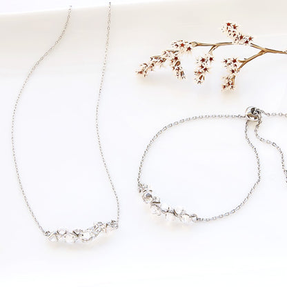 レシピNo.KR0225　キュービックジルコニアのスパイクネック＆ブレス