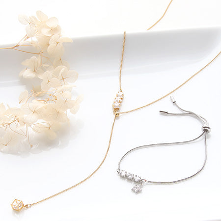 レシピNo.KR0425　キュービックジルコニアのアクセサリー2種