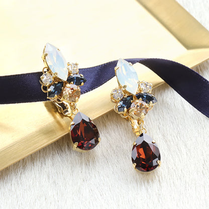 レシピNo.KR0437　貴和クリスタルのクラシカルビジューイヤリング