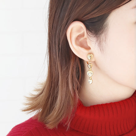 レシピ(図のみ)No.KR0474　ハートモチーフのクールアクセサリー5種