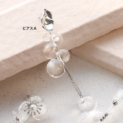 レシピNo.KR0484　ドイツ製アクリルのクリアアクセサリー4種