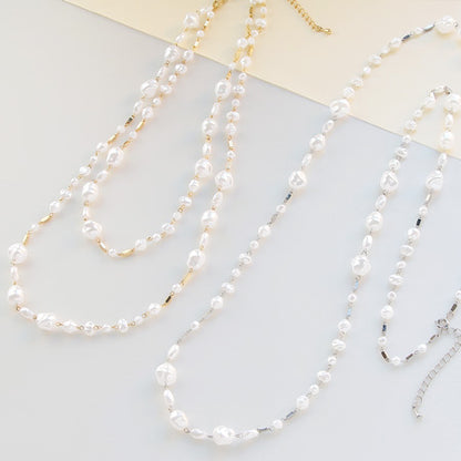 レシピNo.KR0490　バロックパールの2WAYネックレス