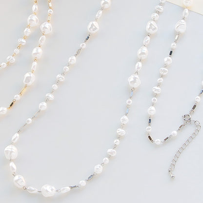 レシピNo.KR0490　バロックパールの2WAYネックレス