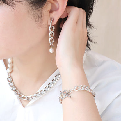 レシピNo.KR0503　アルミチェーンAL830LFのネック&amp;ブレス&amp;イヤリング