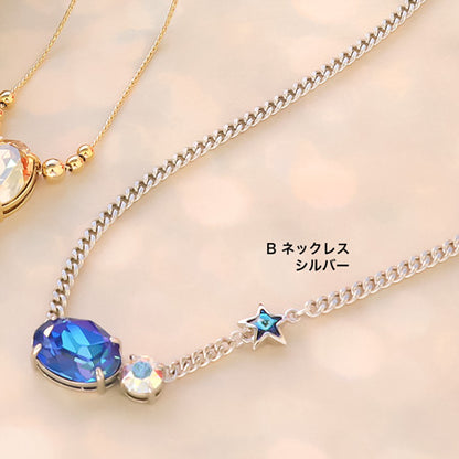 レシピNo.KR0634　貴和クリスタルのダブルビジューアクセサリー3種