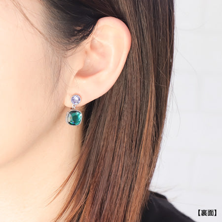 レシピNo.KR0672　貴和クリスタルと石座ビーズのリバーシブルアクセサリー4種