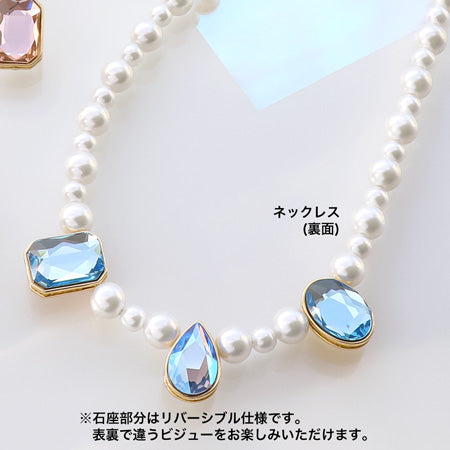 レシピNo.KR0674　貴和クリスタルと石座ビーズのリバーシブルパールアクセサリー3種