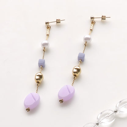 レシピNo.KR0713　ドイツ製アクリルオーバルカットのアクセサリー2種