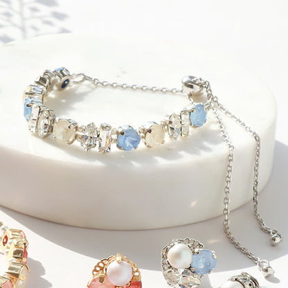 レシピNo.KR0728　貴和クリスタルラッカーイグナイトのブレス＆イヤリング
