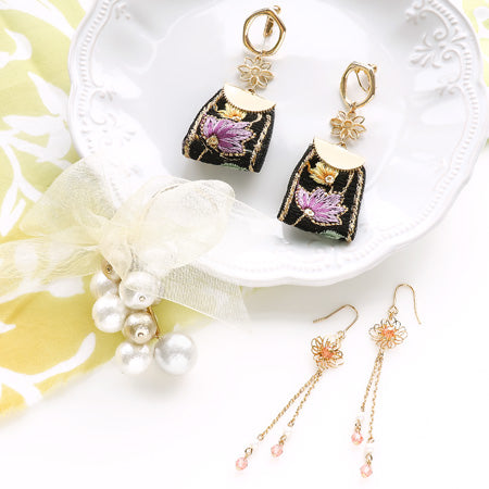 Recipe No.KR0774 Recommended for yukata style! 3 types of ear accessories