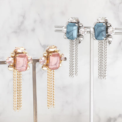 Recipe No.KR0857 German acrylic octagon bijoue ear accessories