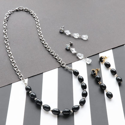 レシピNo.KR0858　ドイツ製アクリルのモノクロームアクセサリー3種