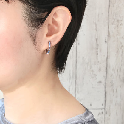 レシピNo.KR0915　連爪チェーンのマルチカラーイヤーアクセサリー2種