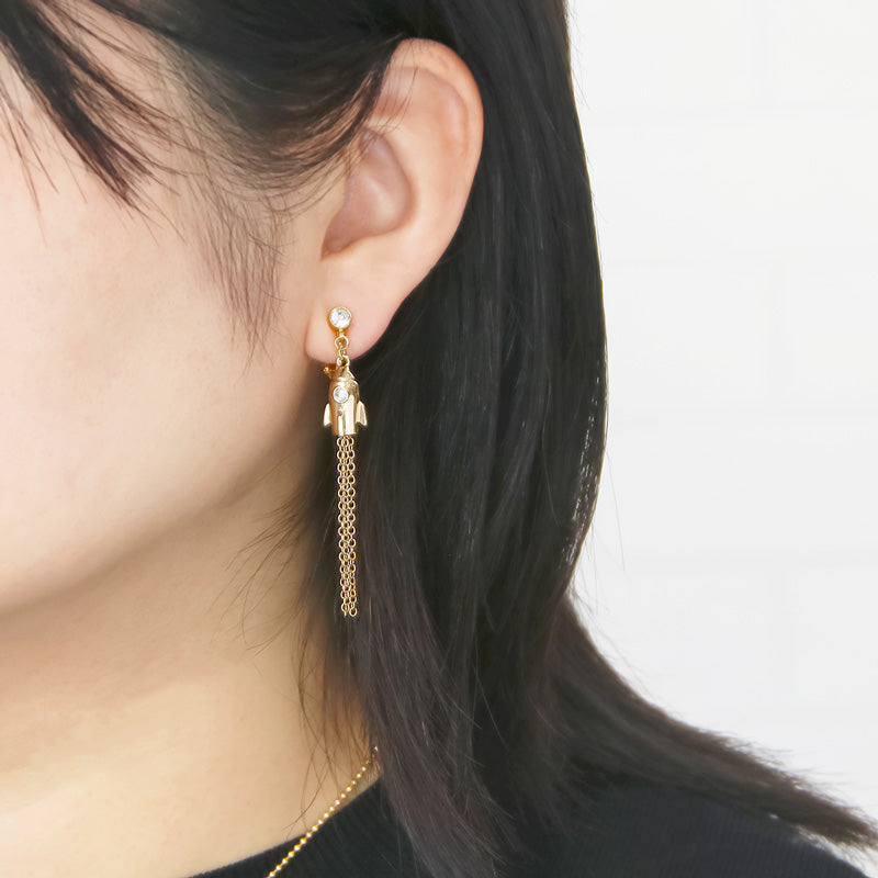 レシピNo.KR0924　ロケットのメタリックアクセサリー3種
