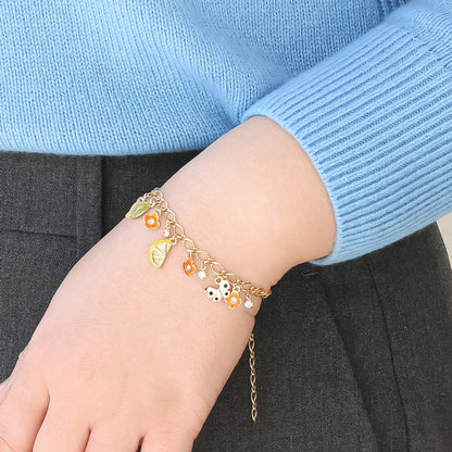 レシピNo.KR0934　フルーツとフラワーのアクセサリー2種