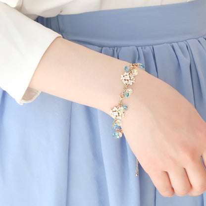 レシピNo.KR0970　チャーム紫陽花のアクセサリー2種