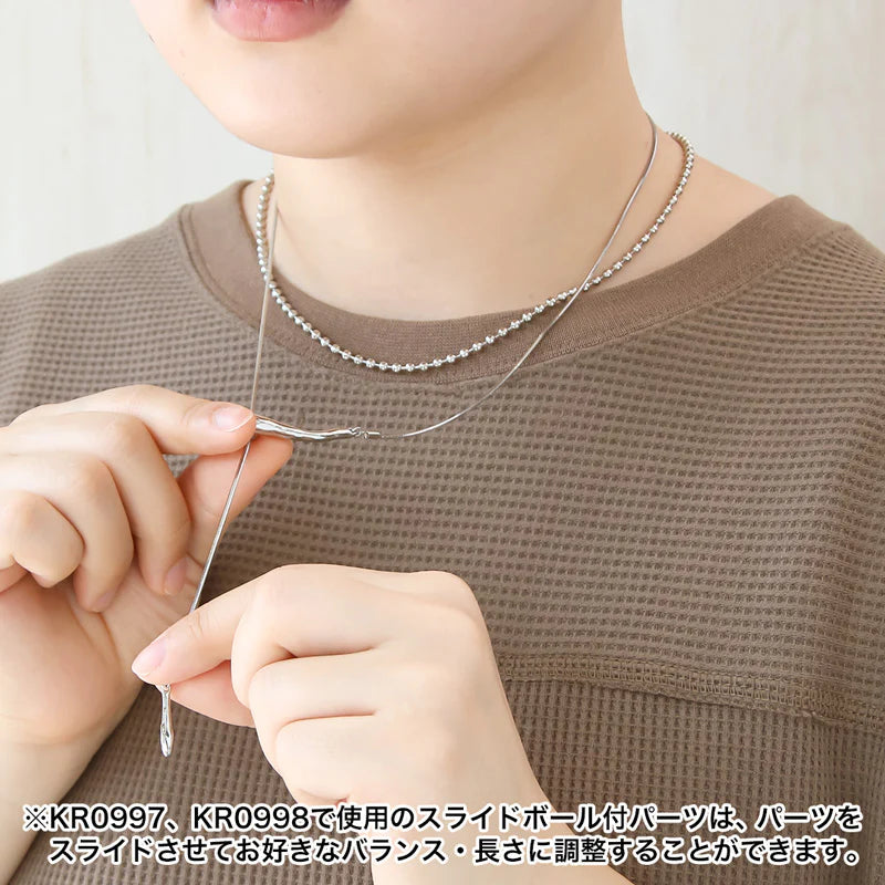 スライドボール付パーツ ハート カン付　ゴールド