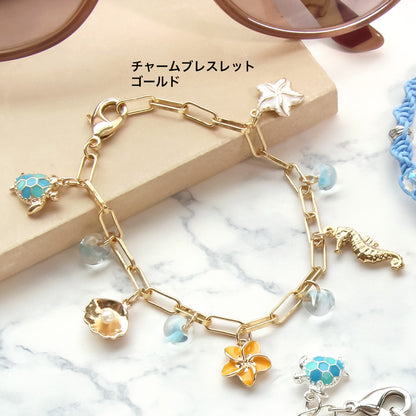 レシピNo.KR1005　マリンチャームのブレスレット2種