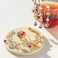 レシピNo.KR1062　紅茶モチーフのアクセサリー4種