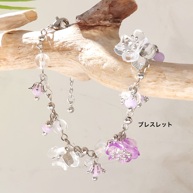 アクリル ドイツ製 花12　クリアラベンダー