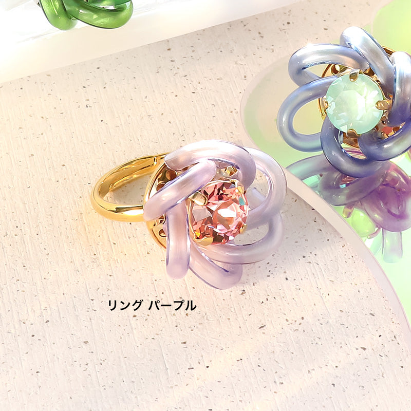 Recipe No. KR1199 3 types of flower accessories from PVC cord tube