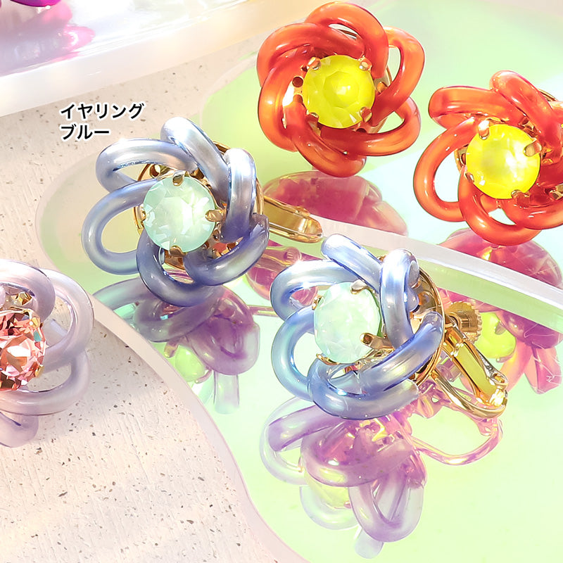 Recipe No. KR1199 3 types of flower accessories from PVC cord tube