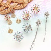 Recipe No. KR1203 4 types of ear accessories with firework motif