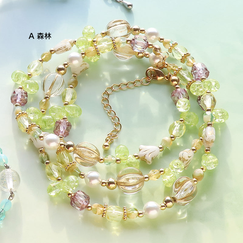 Recipe No. KR1226 - 2 types of 2-way accessories from Czech beads