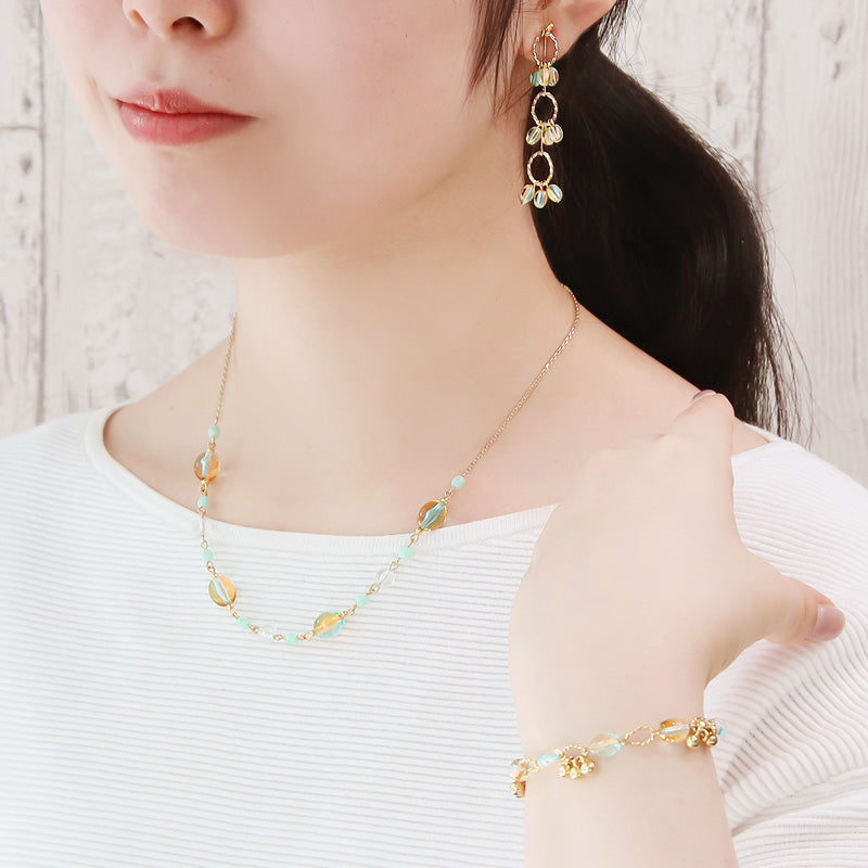 Recipe No.KR1338 Acrylic jujube bead metal mix accessories 3 types