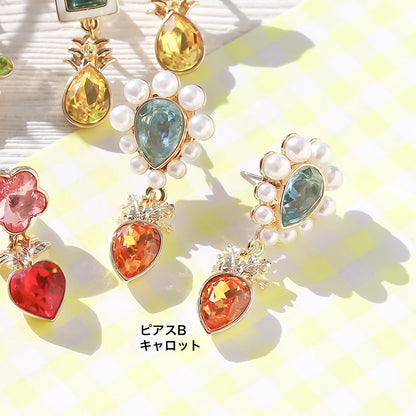 Recipe No.KR1360Kiwa crystals4 types of fruit and vegetable ear accessories
