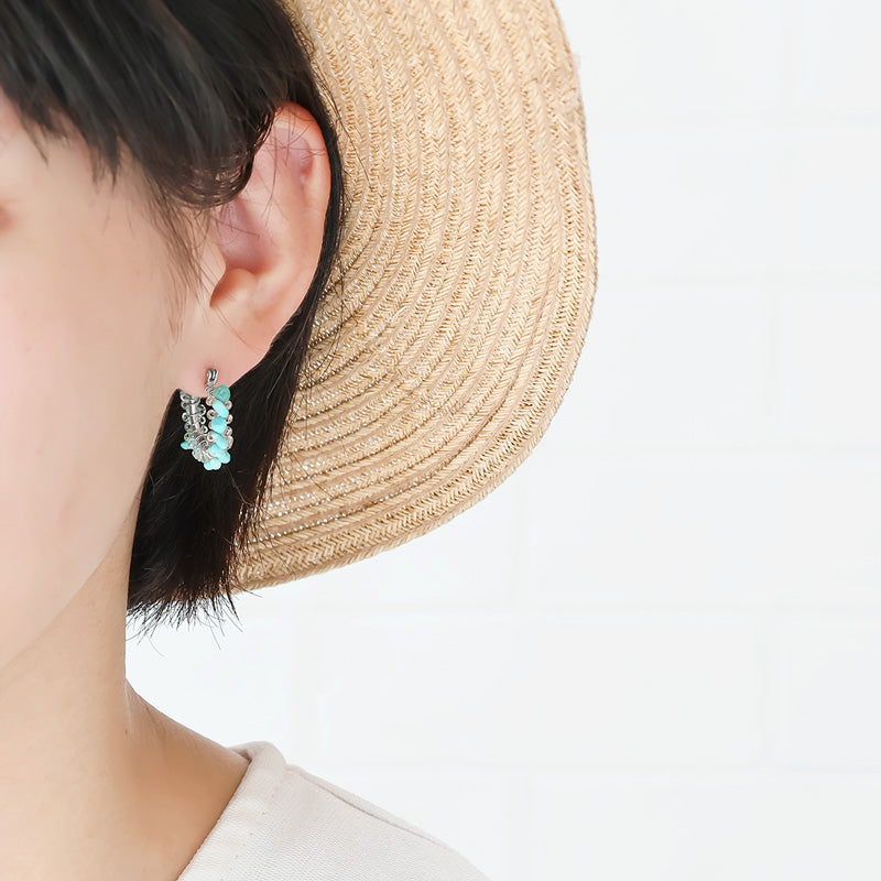 レシピNo.KR1377　天然石のワイヤーワークアクセサリー3種