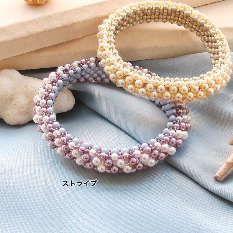レシピNo.KR1391　貴和クリスタルのロイヤル甲丸バングル