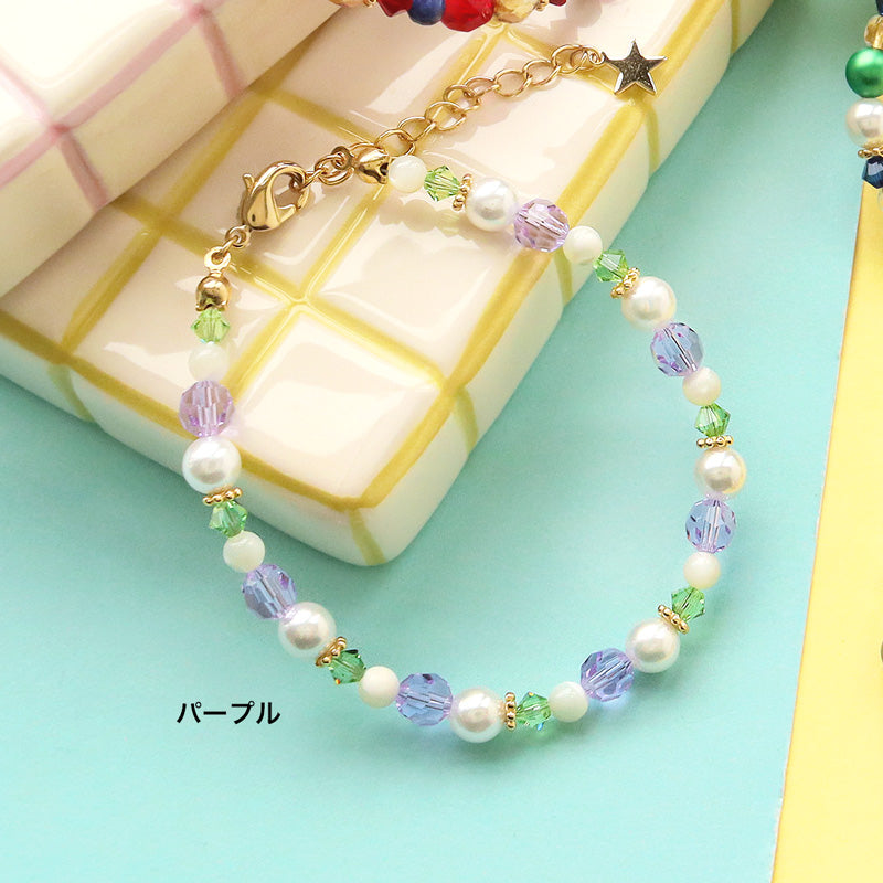 レシピNo.KR1396　ミックスビーズブレスレット4種