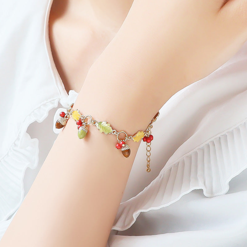 レシピNo.KR1398　秋チャームのアクセサリー3種