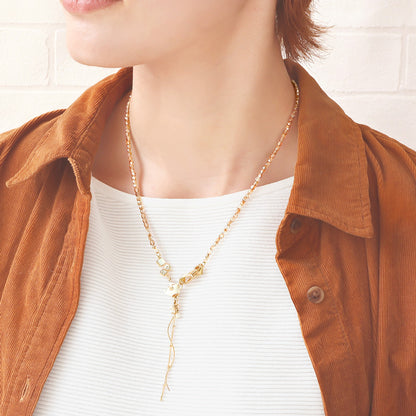 Recipe No.KR1406 3 types of tea &amp; coffee charm necklaces