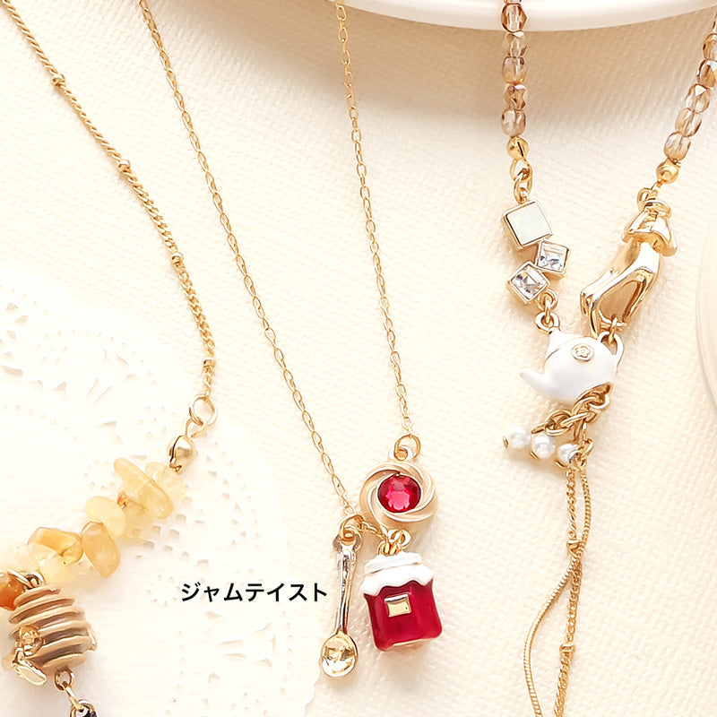 Recipe No.KR1406 3 types of tea &amp; coffee charm necklaces