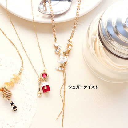 Recipe No.KR1406 3 types of tea &amp; coffee charm necklaces