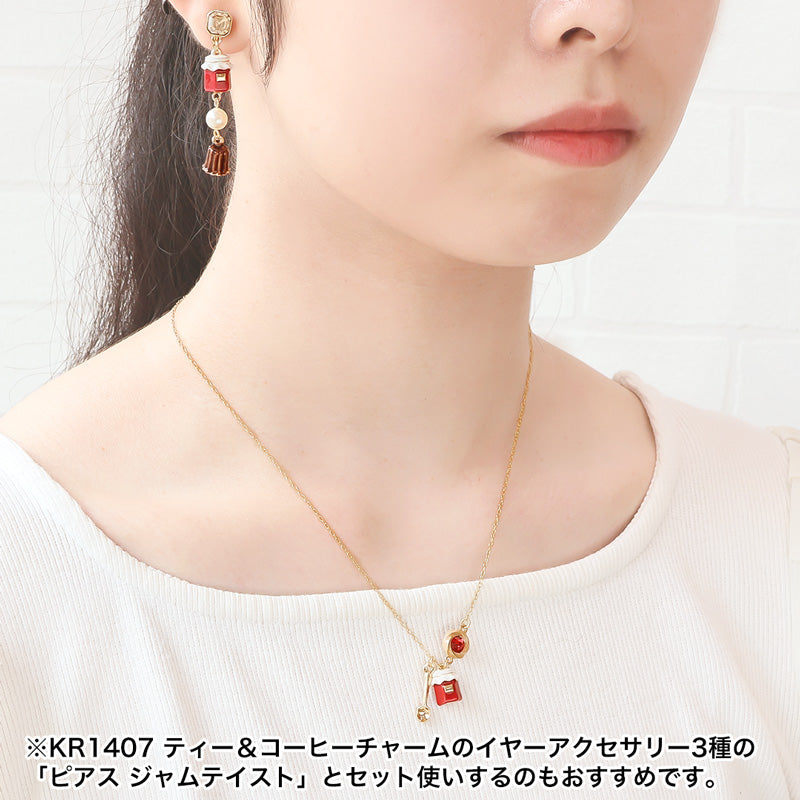 Recipe No.KR1406 3 types of tea &amp; coffee charm necklaces