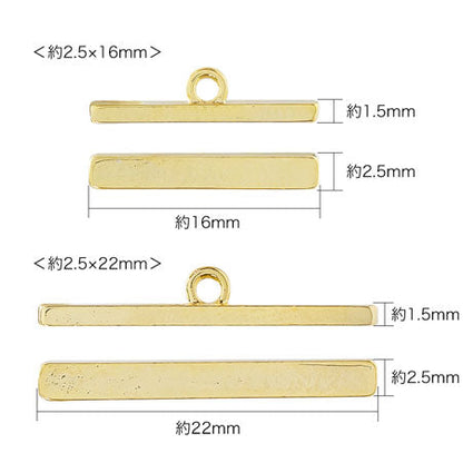 Metal parts with gold