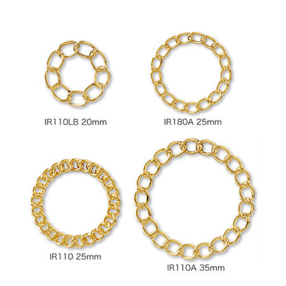 Metal chain parts ring IR110 rhodium color [Outlet]