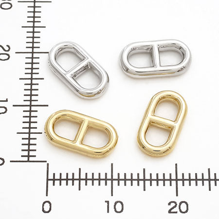 Metal ring buckle type oval gold