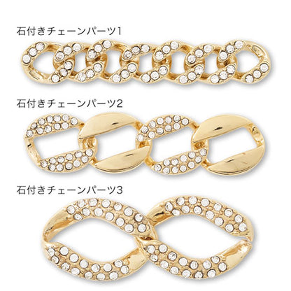 Stone chain parts 2 gold